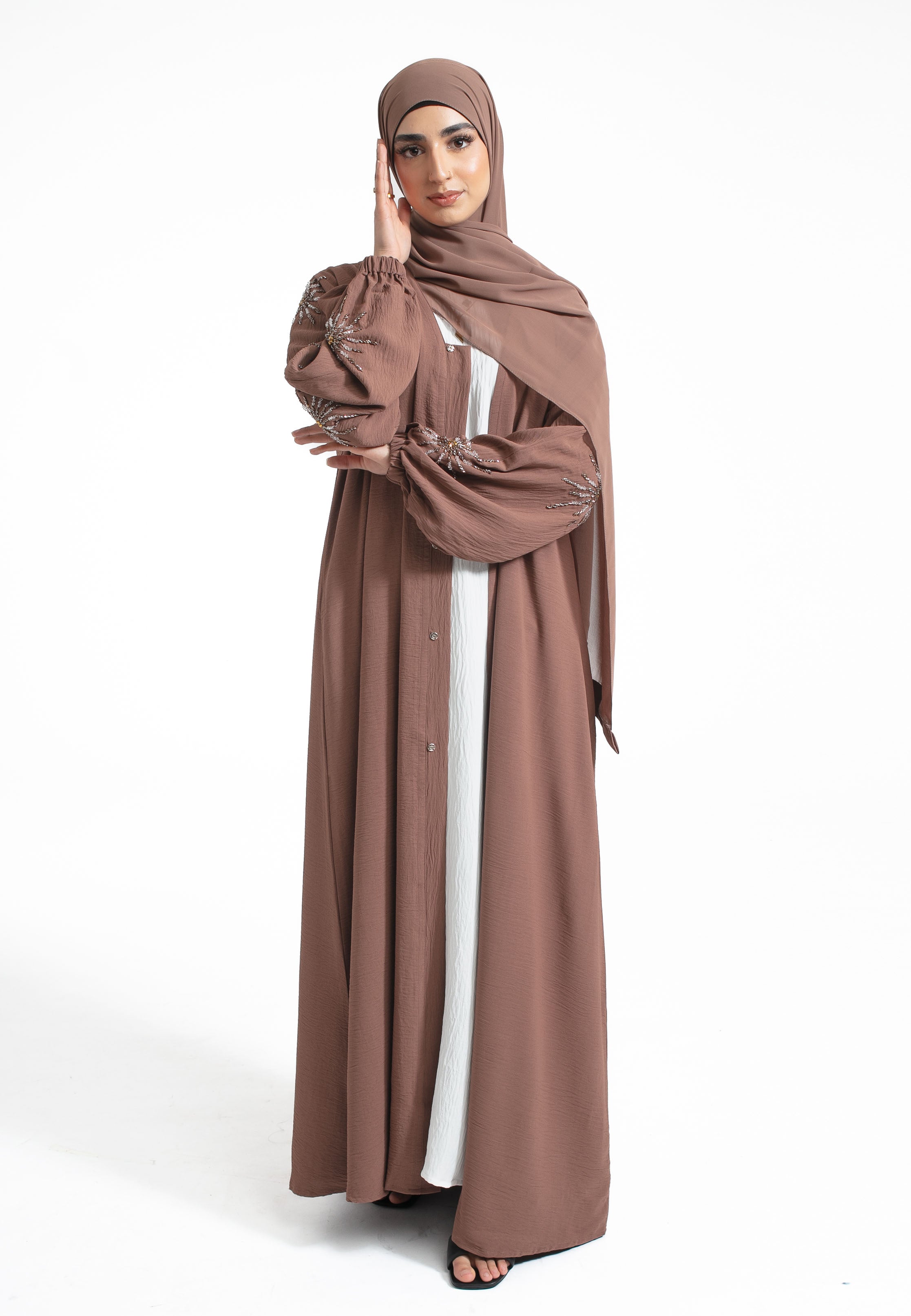 Star-ABY045 - Celestial Noir Abaya main image 0