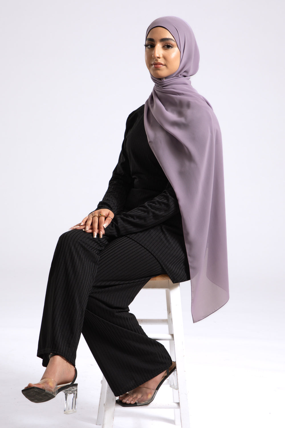 Dusky Lilac Soft Chiffon Hijab