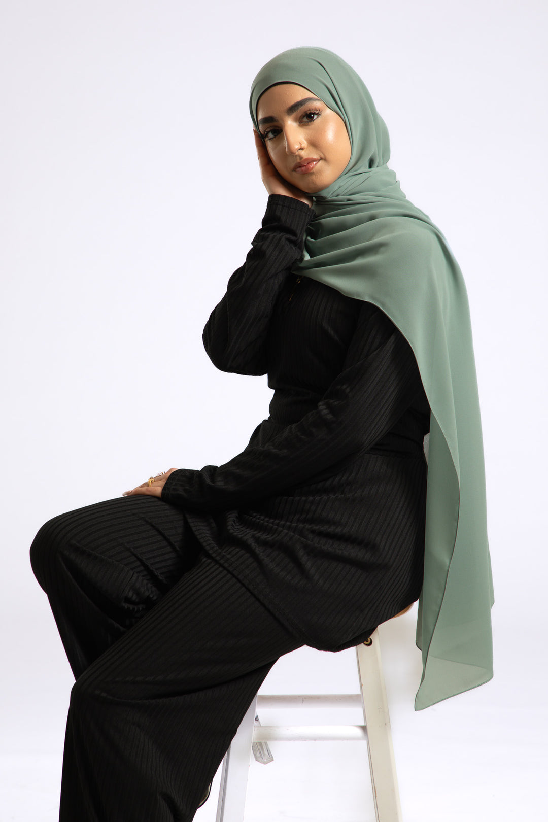 Light Sage Soft Chiffon Hijab