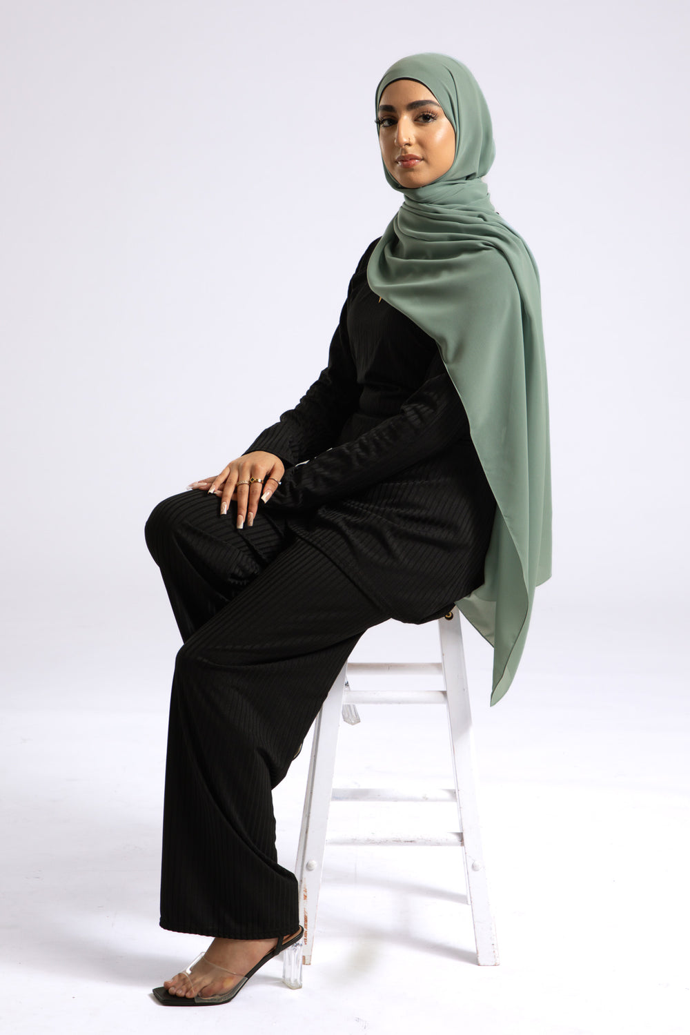 Light Sage Soft Chiffon Hijab