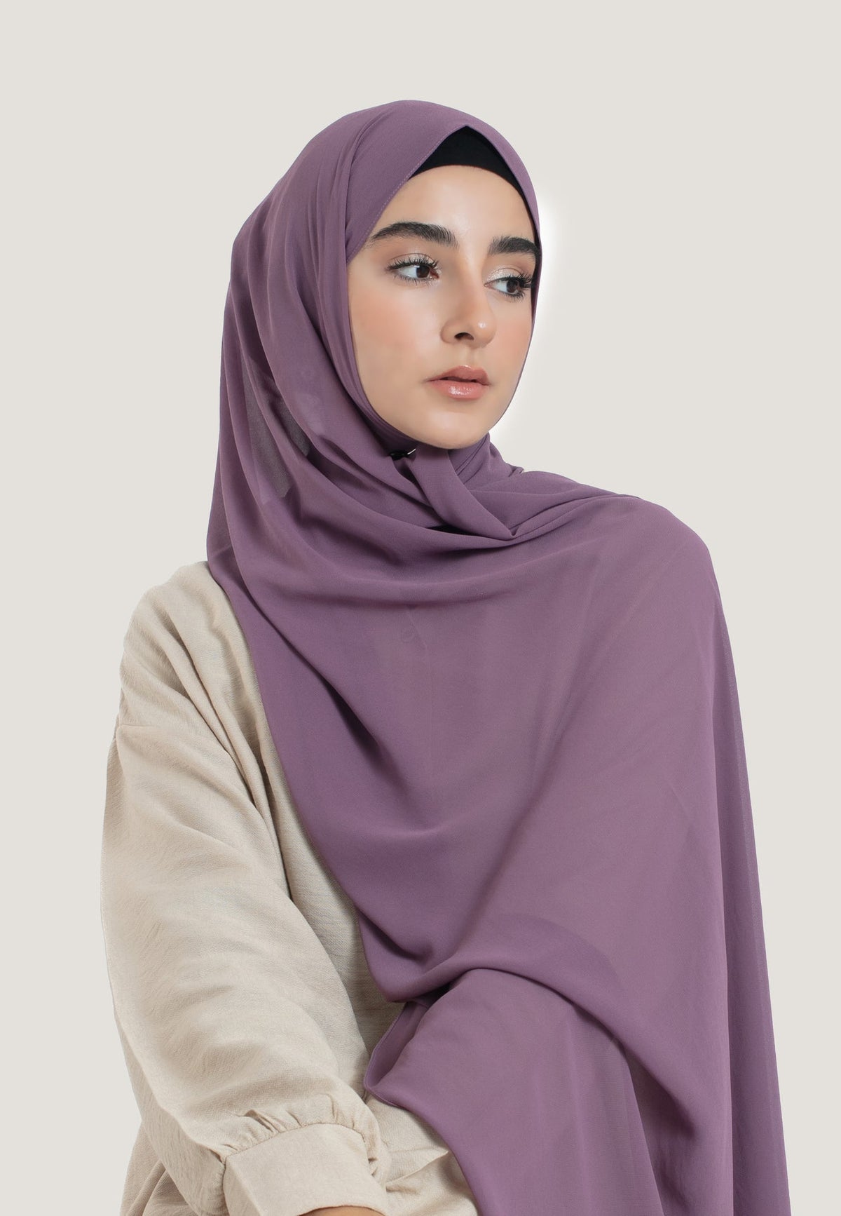Amethyst Crepe Chiffon Hijab