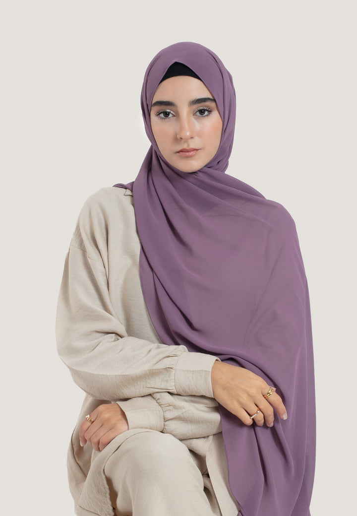 Amethyst Crepe Chiffon Hijab