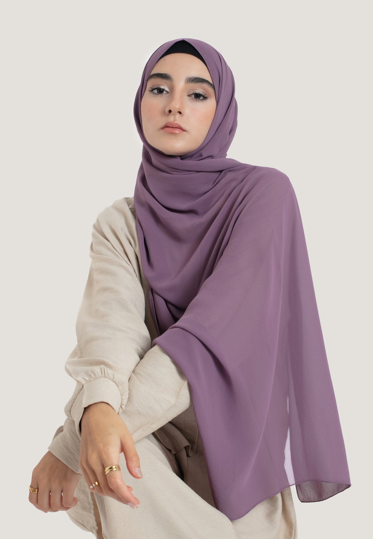 Amethyst Crepe Chiffon Hijab
