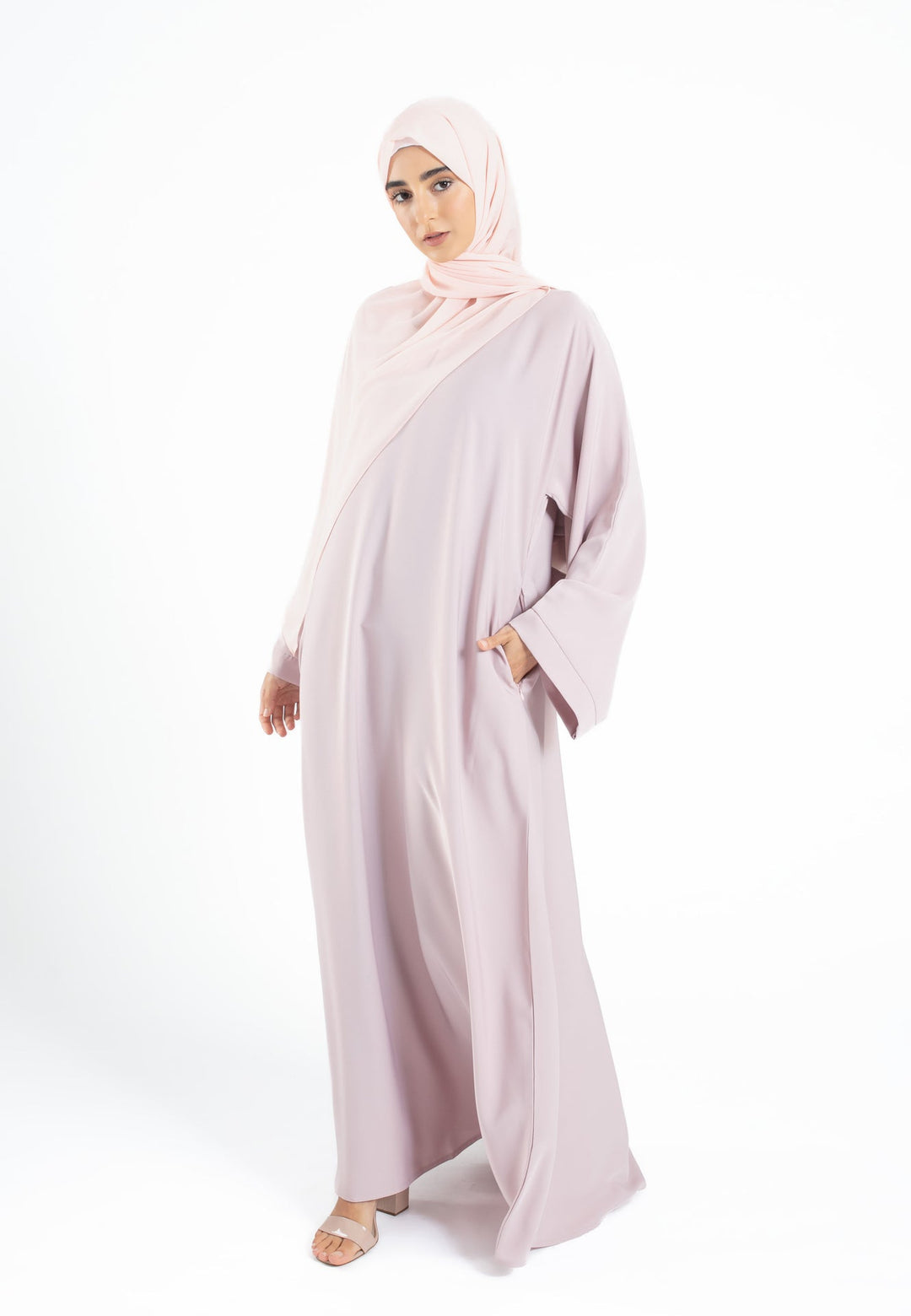 Plain-Baby-Pink-Pocket-Abaya