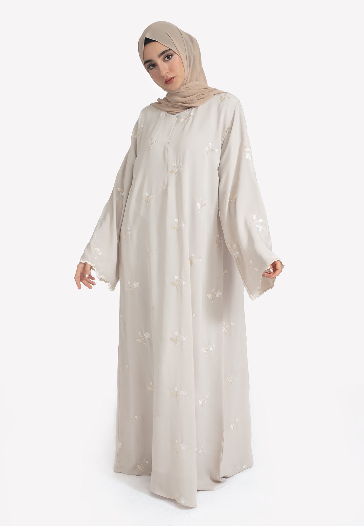 Beige Maternity Abaya
