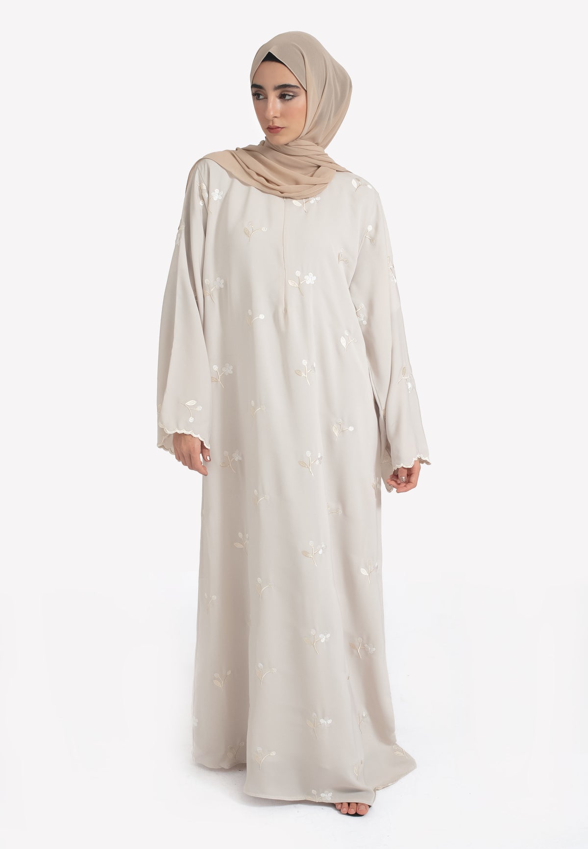 Beige Nursing Abaya