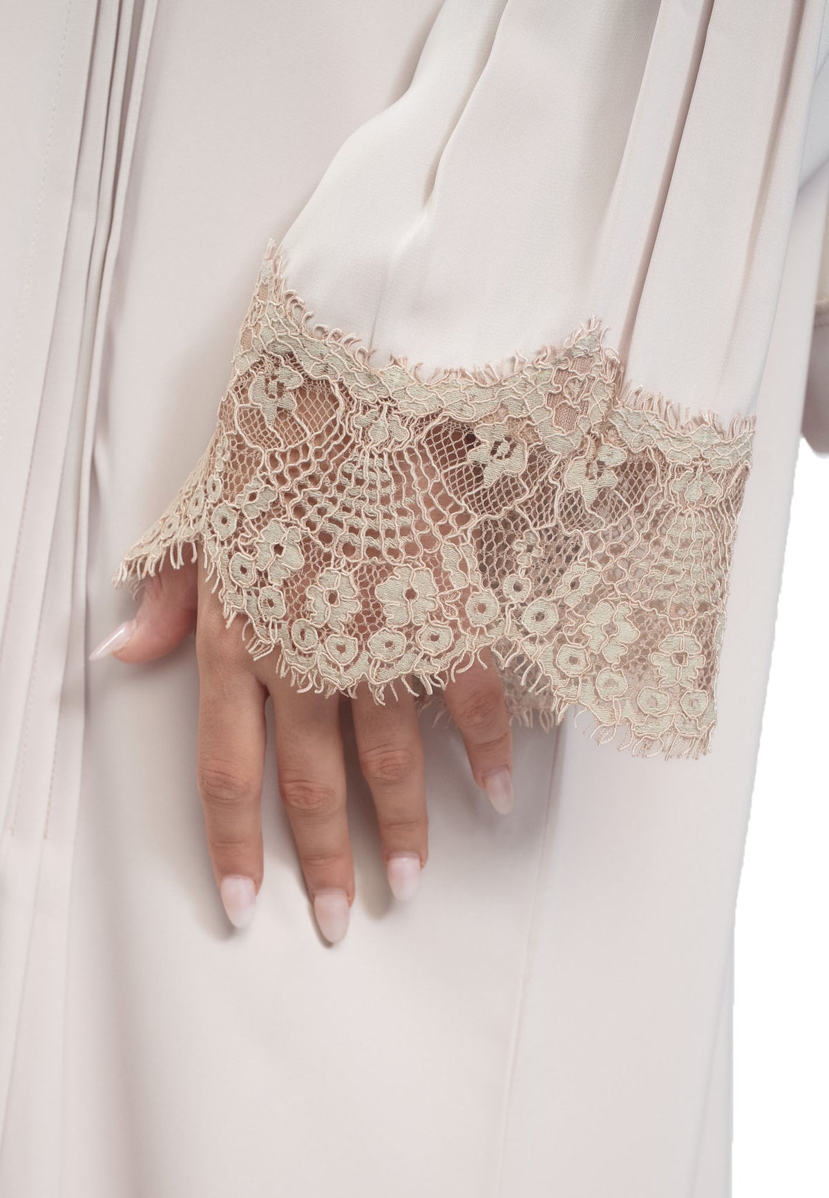 Beige Abaya with Intricate Details