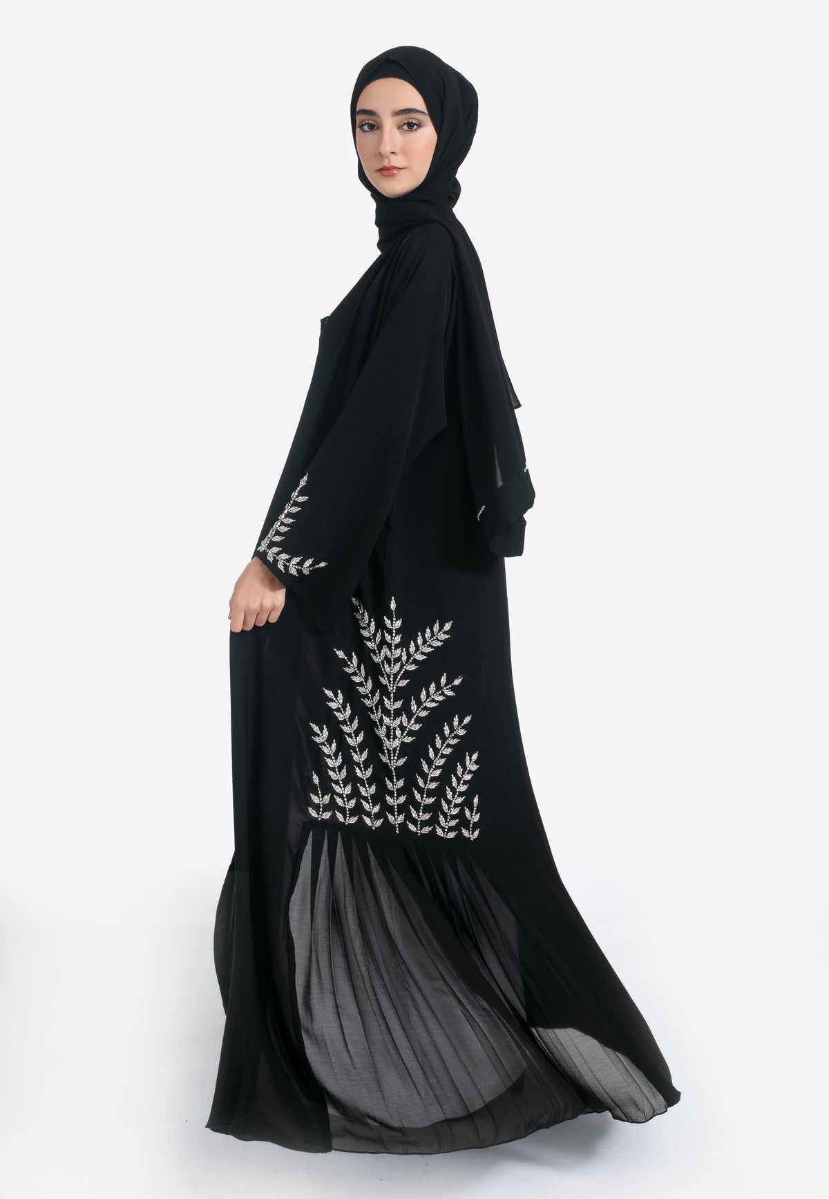 Black Abaya with Embellishments