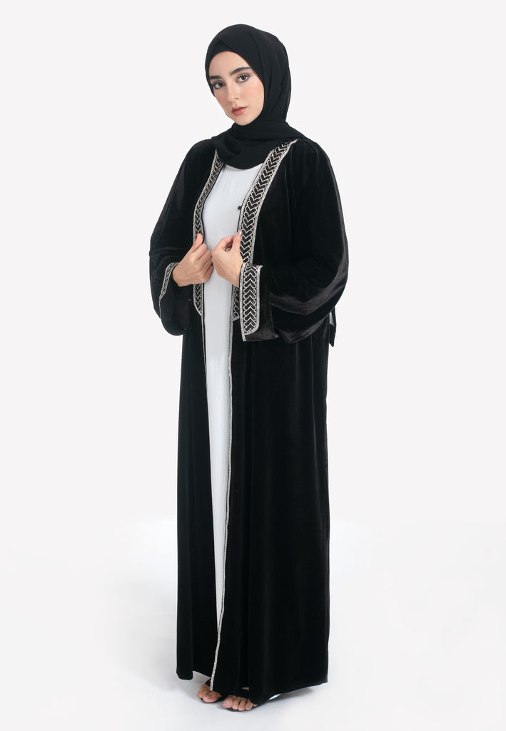 Black-Velvet-Open-Abaya-