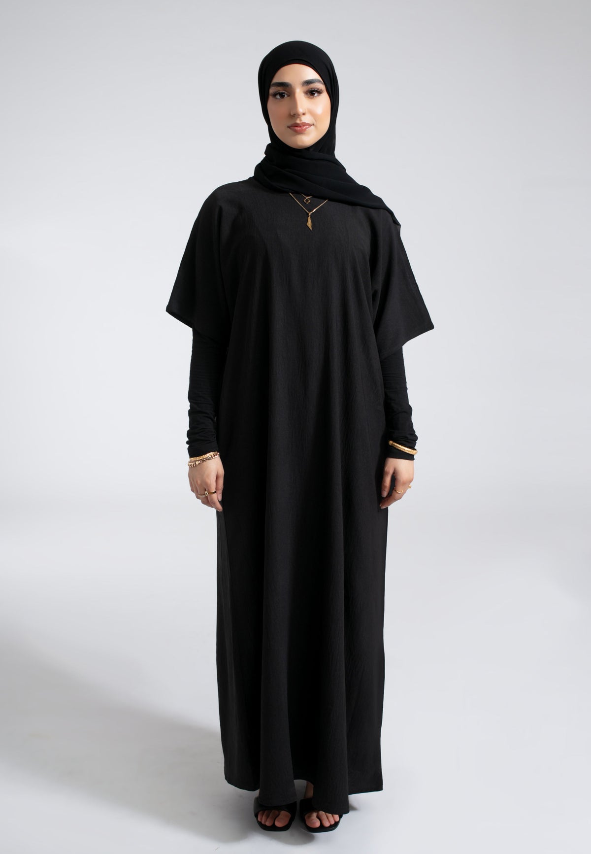 Black Inner Slip Dress With Pockets Hayah Al-Muslimah