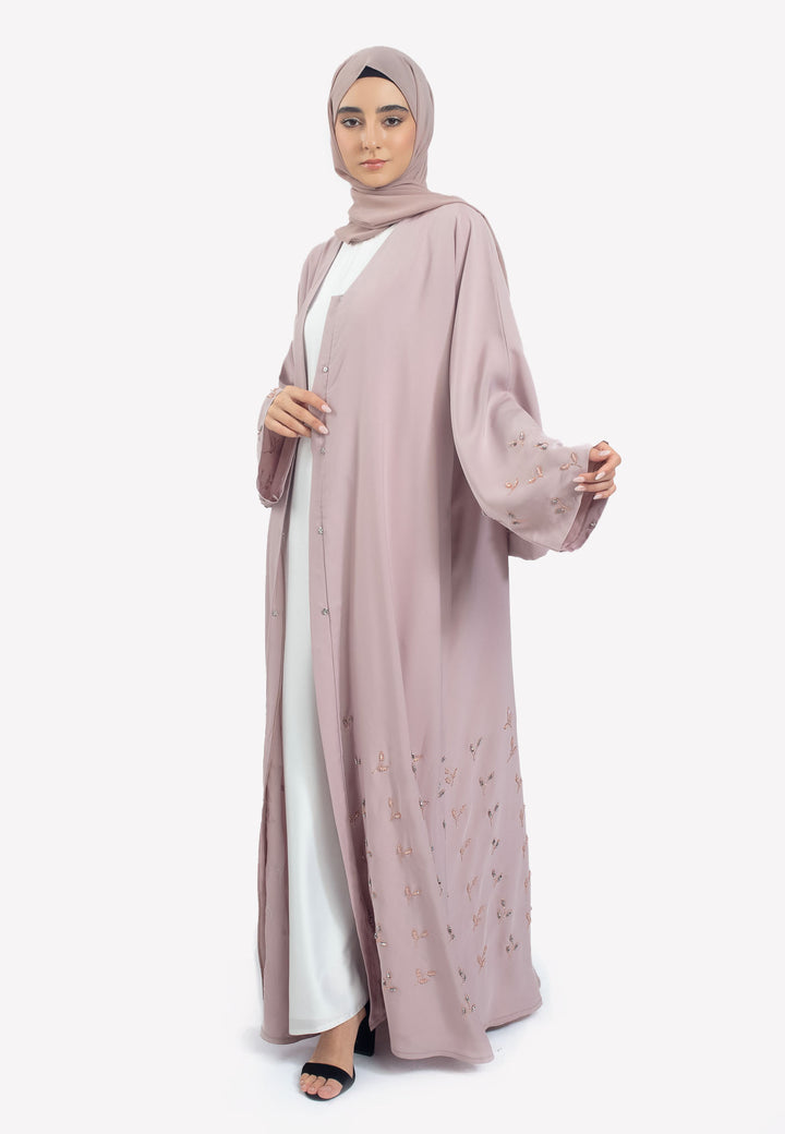 Blush Nida Open Abaya