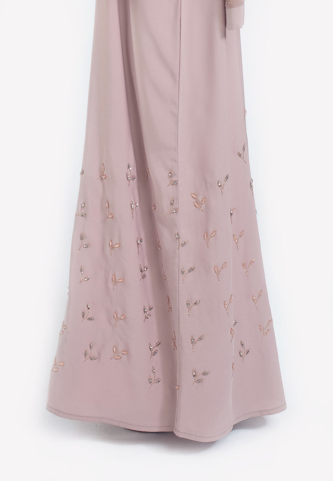 Blush Nida Abaya with Embellishments
