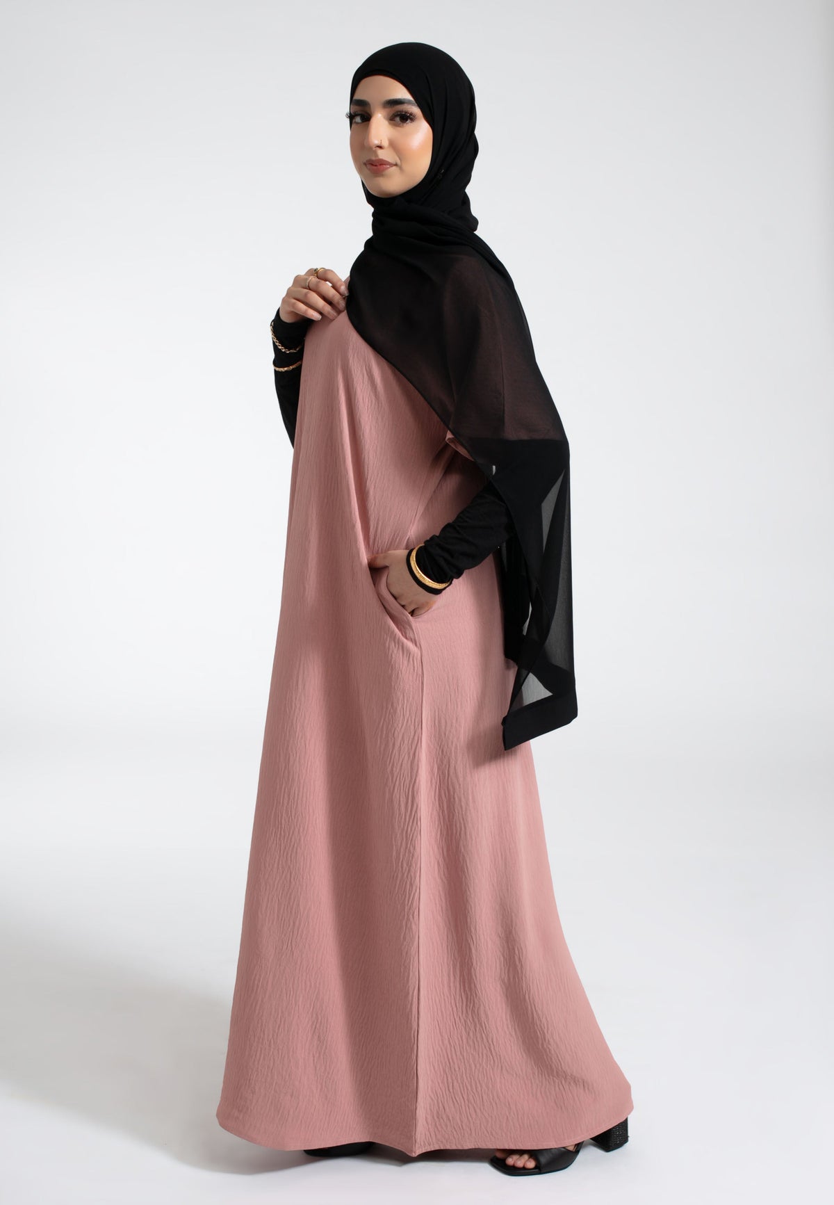 Blush Inner Slip Dress With Pockets Hayah Al-Muslimah