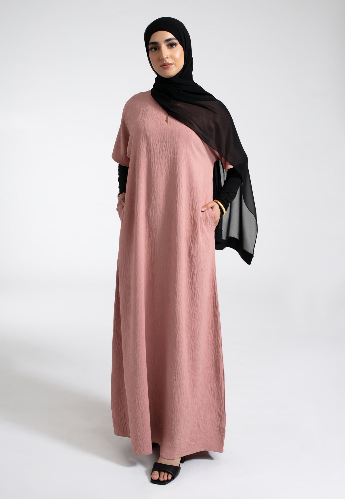 Blush Inner Slip Dress With Pockets Hayah Al-Muslimah