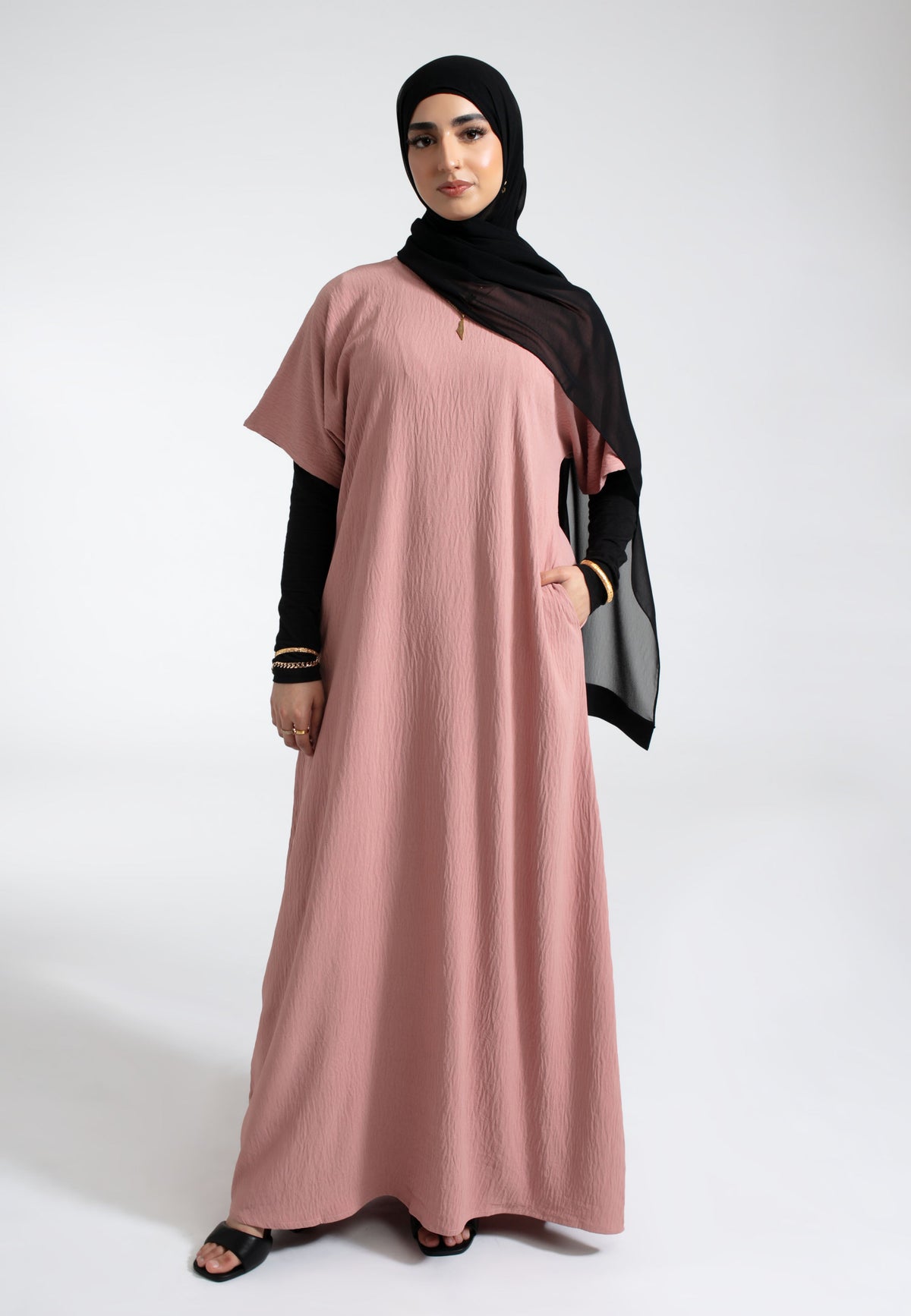 Blush Inner Slip Dress With Pockets Hayah Al-Muslimah