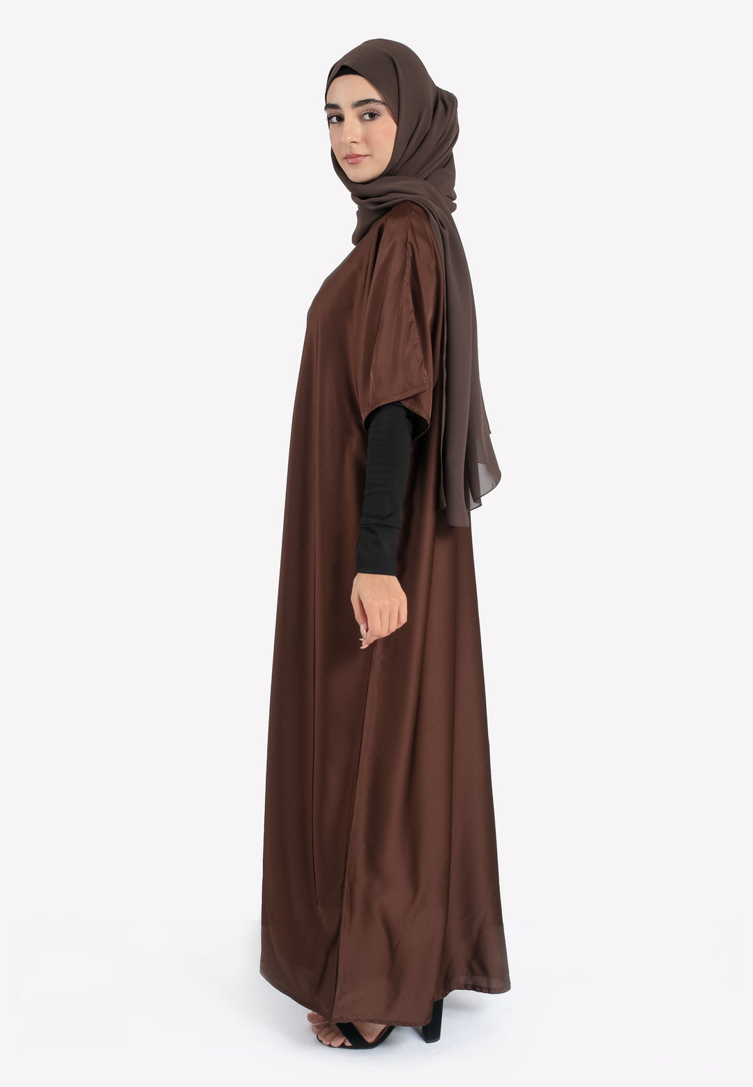 satin slip dress for abaya Satin Inner Slip Dress