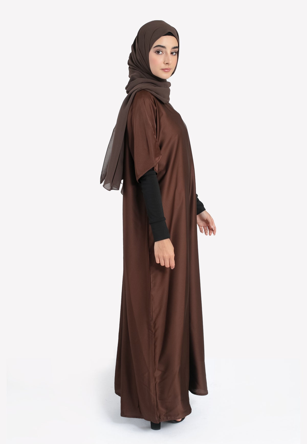 Brown Satin Inner Slip Dress