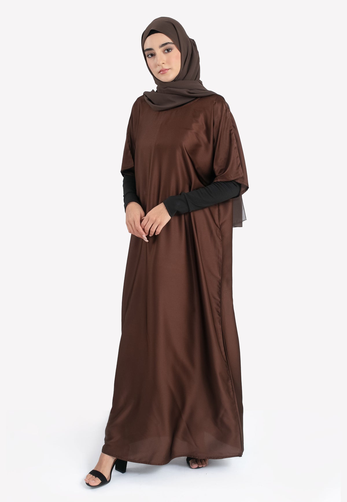 Brown Satin Inner Slip Dress