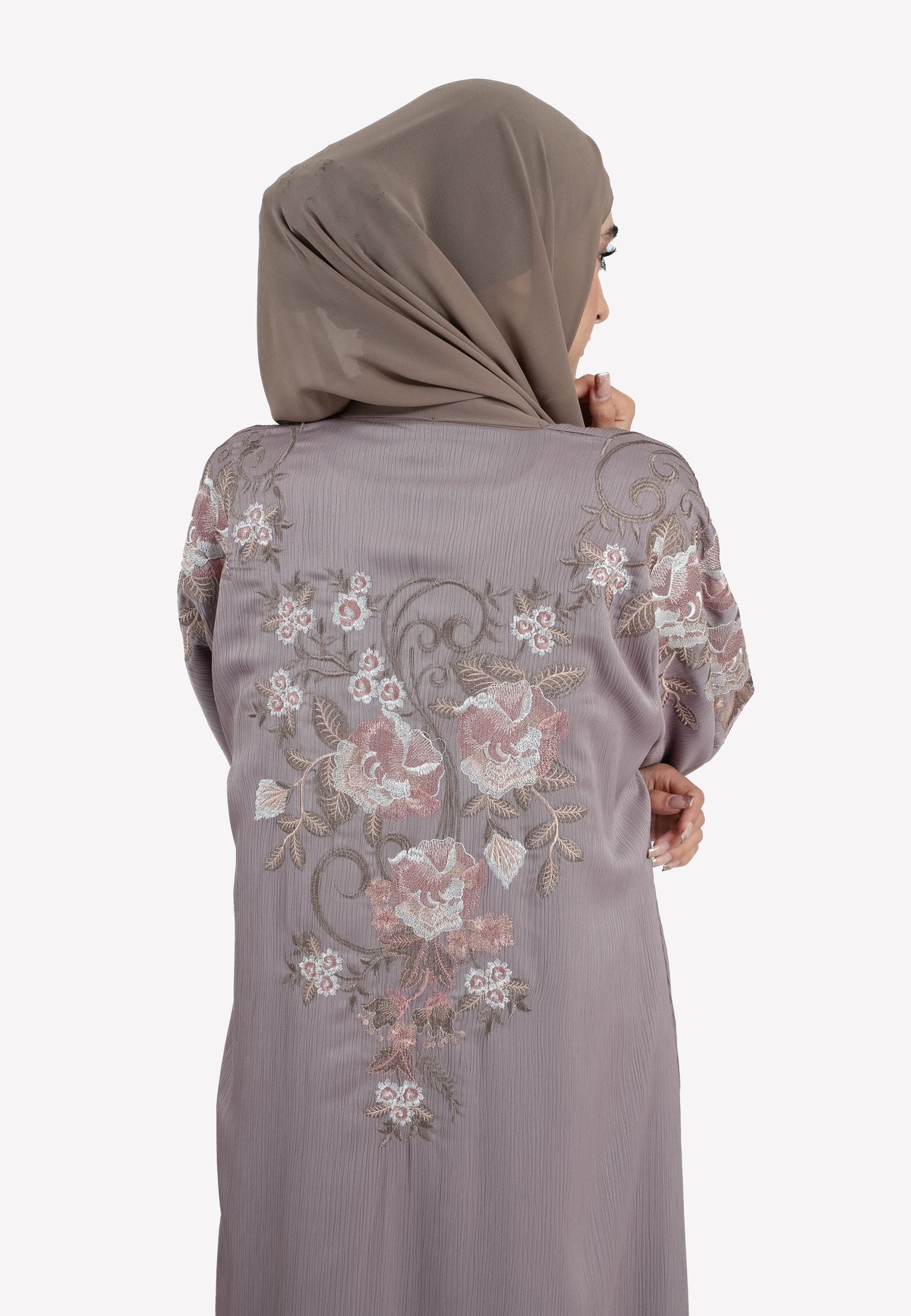 Bulgarian Rose Kimono Abaya Embroidery