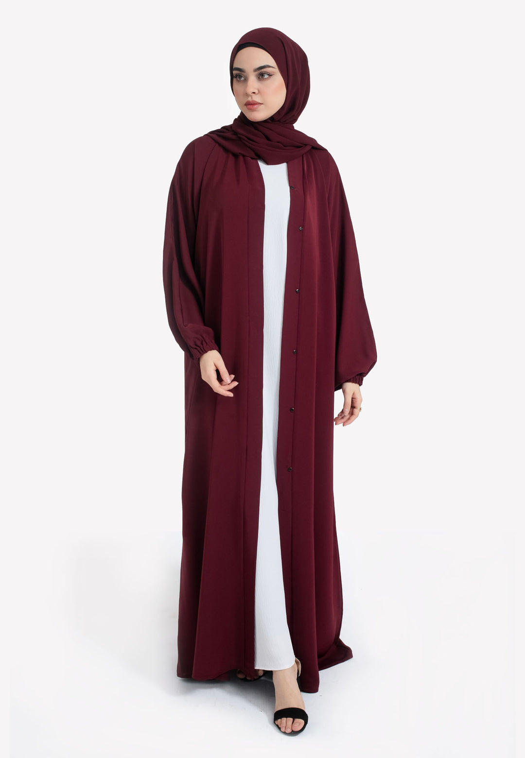 Cuffed Abaya Button Up Abaya Andalus Abaya Abayas Women Shukr Clothing