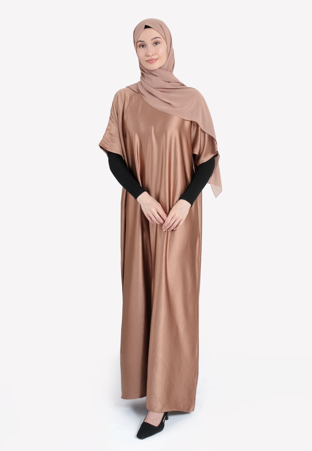 Copper Crepe Satin Inner Dress
