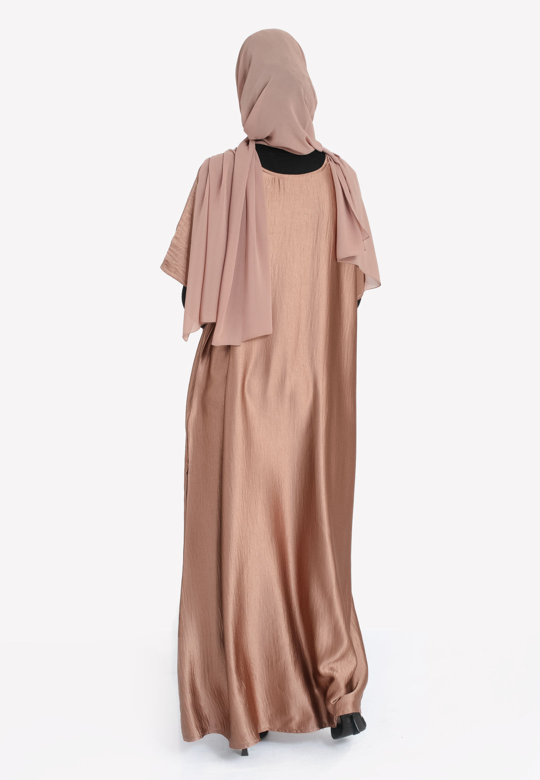satin inner dress Premium Olive Satin Inner Slip Dress