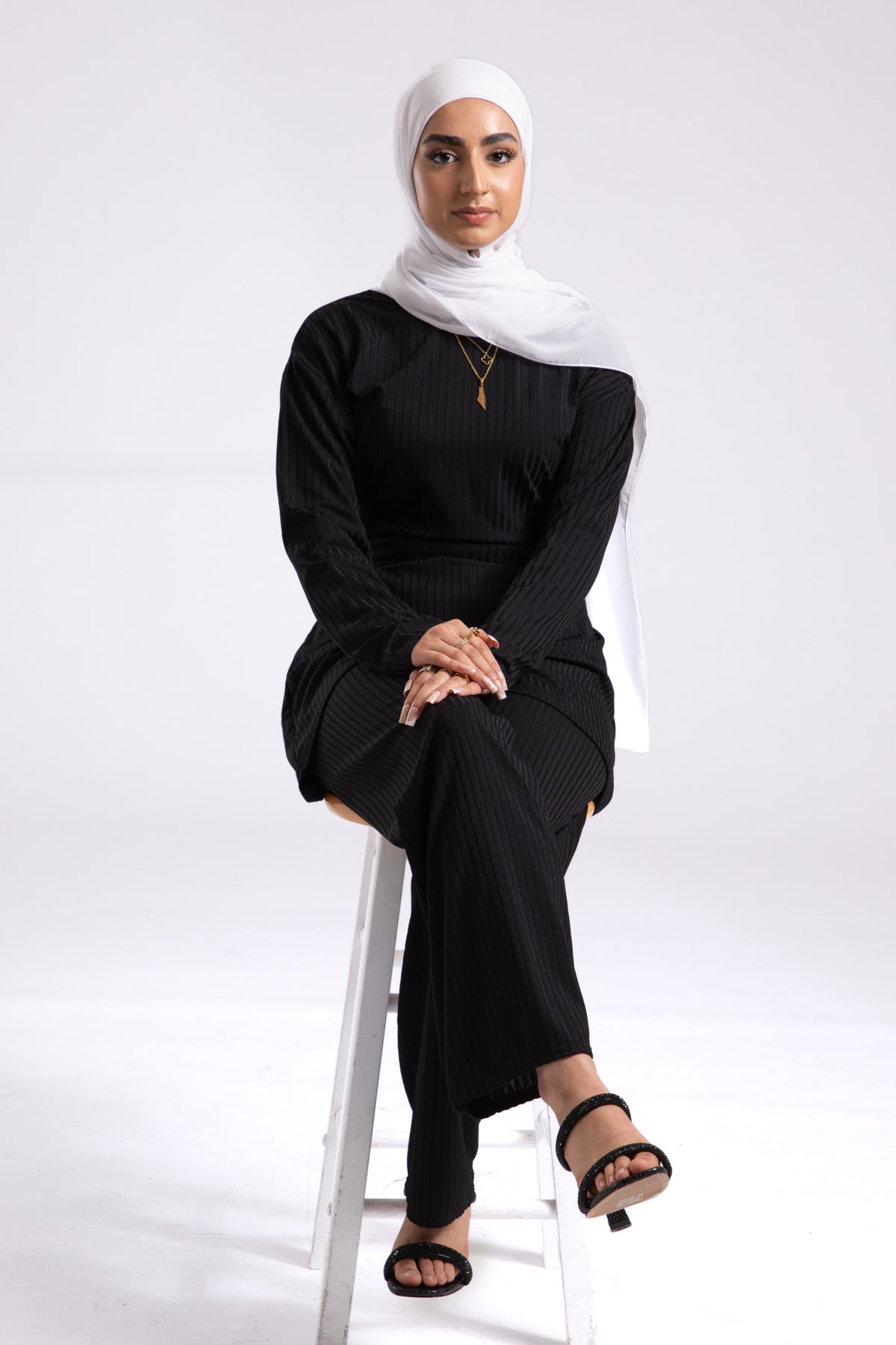 Pure White Soft Chiffon Hijab