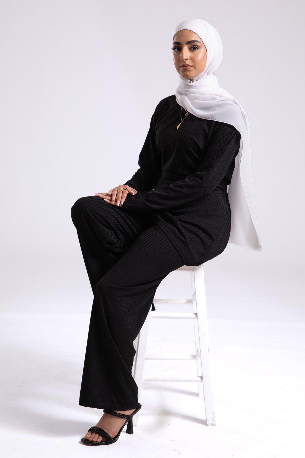 Pure White Soft Chiffon Hijab