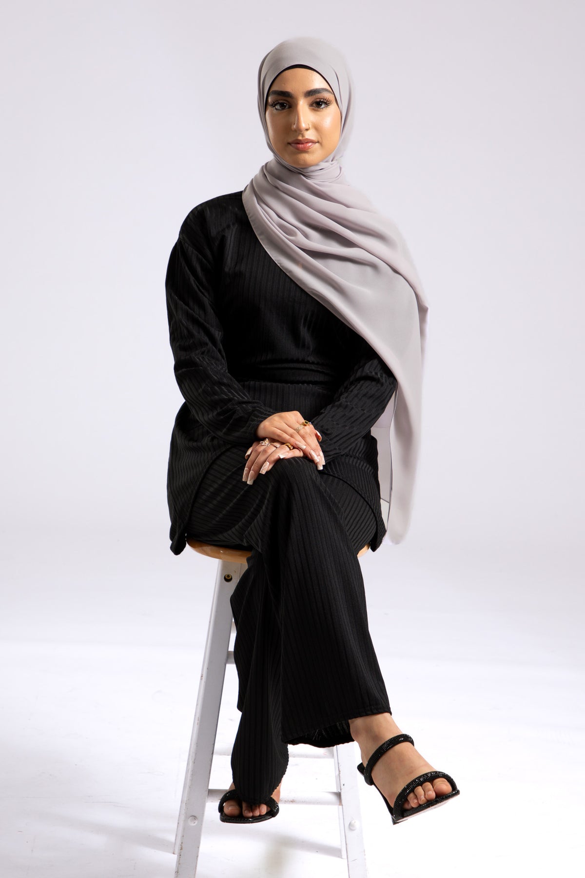Light Grey Soft Chiffon Hijab
