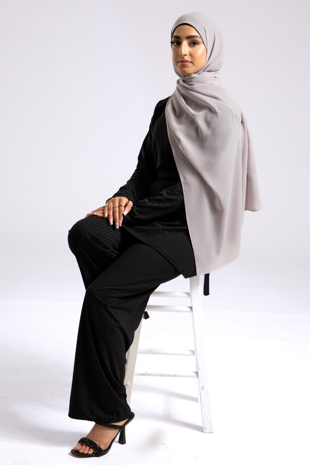 Light Grey Soft Chiffon Hijab
