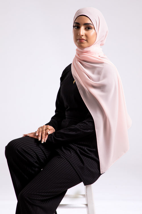 Soft Chiffon Hijab - Peach