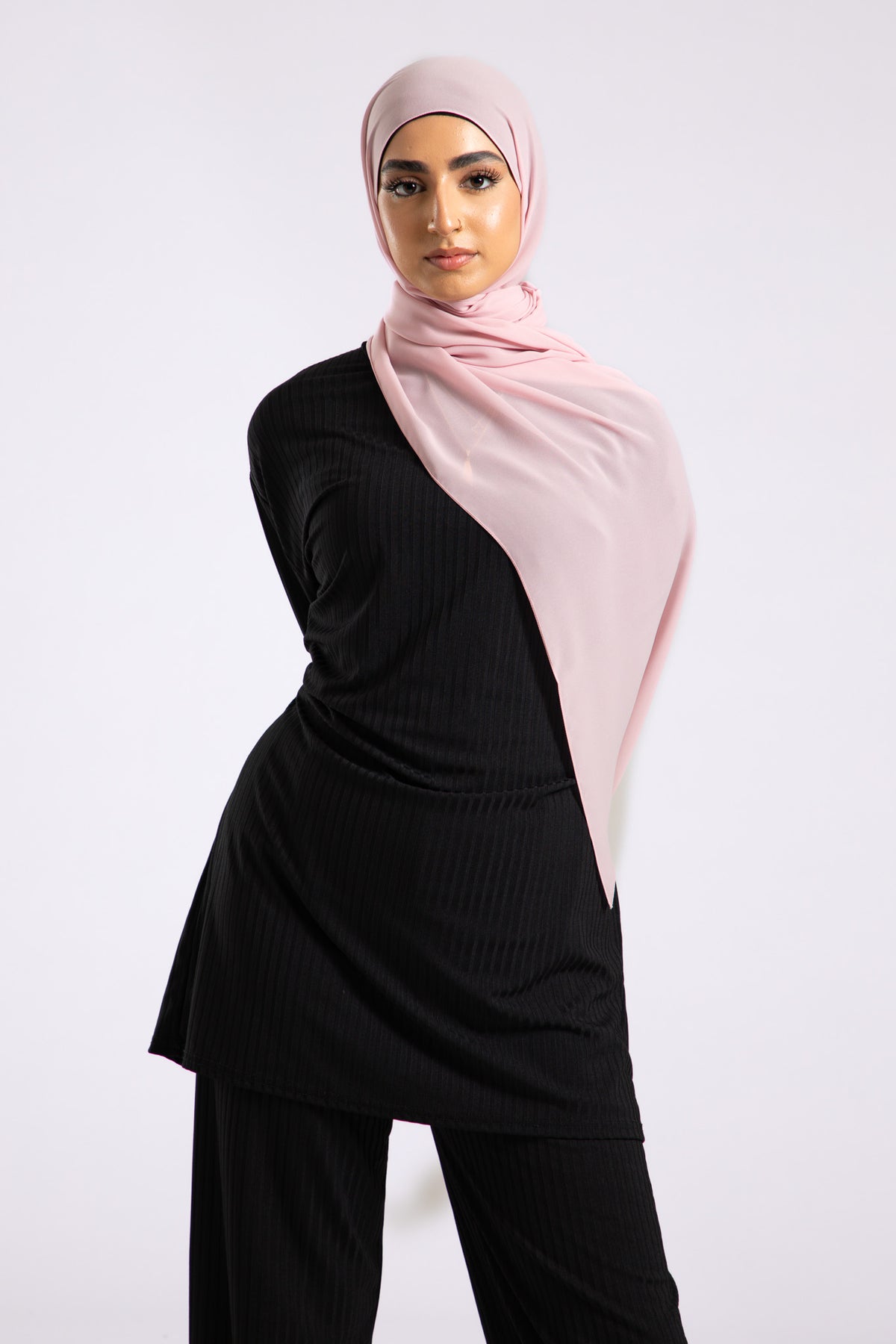 Baby Pink Soft Chiffon Hijab