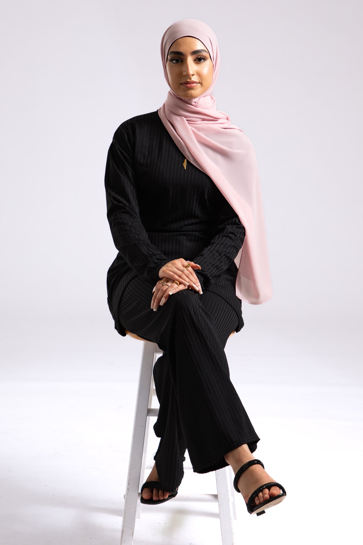 Baby Pink Soft Chiffon Hijab