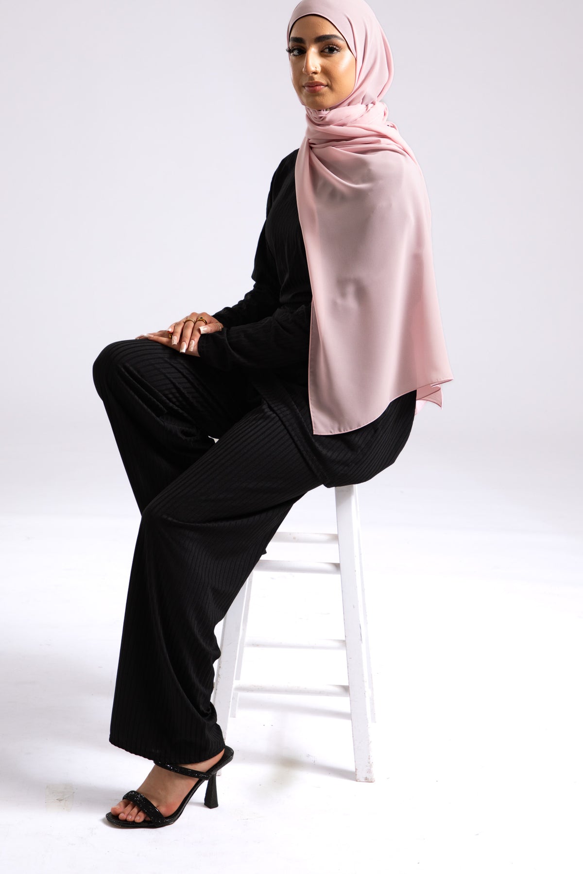 Baby Pink Soft Chiffon Hijab