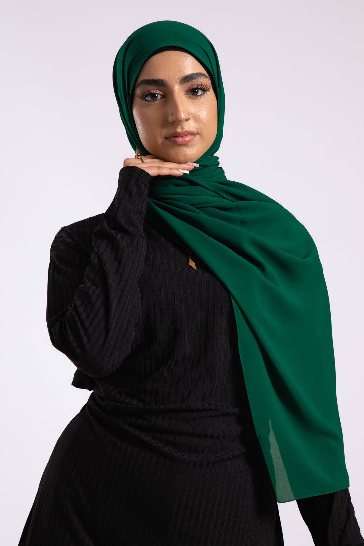 Green Soft Chiffon Hijab