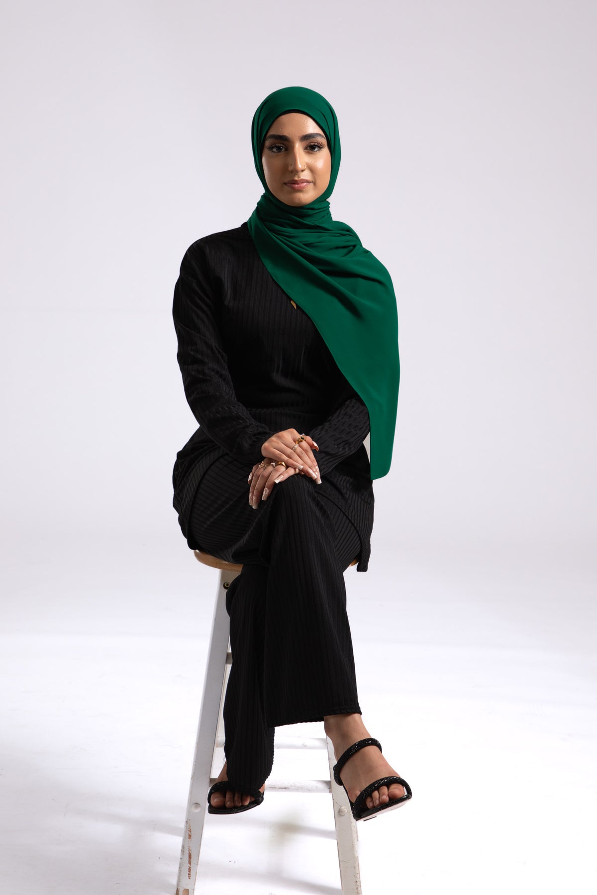 Green Soft Chiffon Hijab