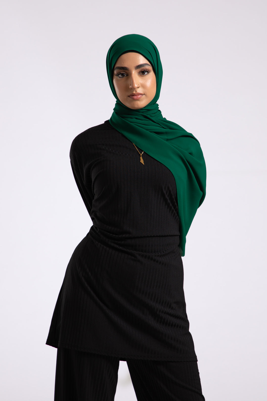 Green Soft Chiffon Hijab