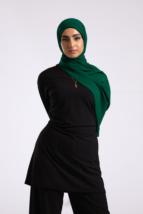 Soft Chiffon Hijab - Green