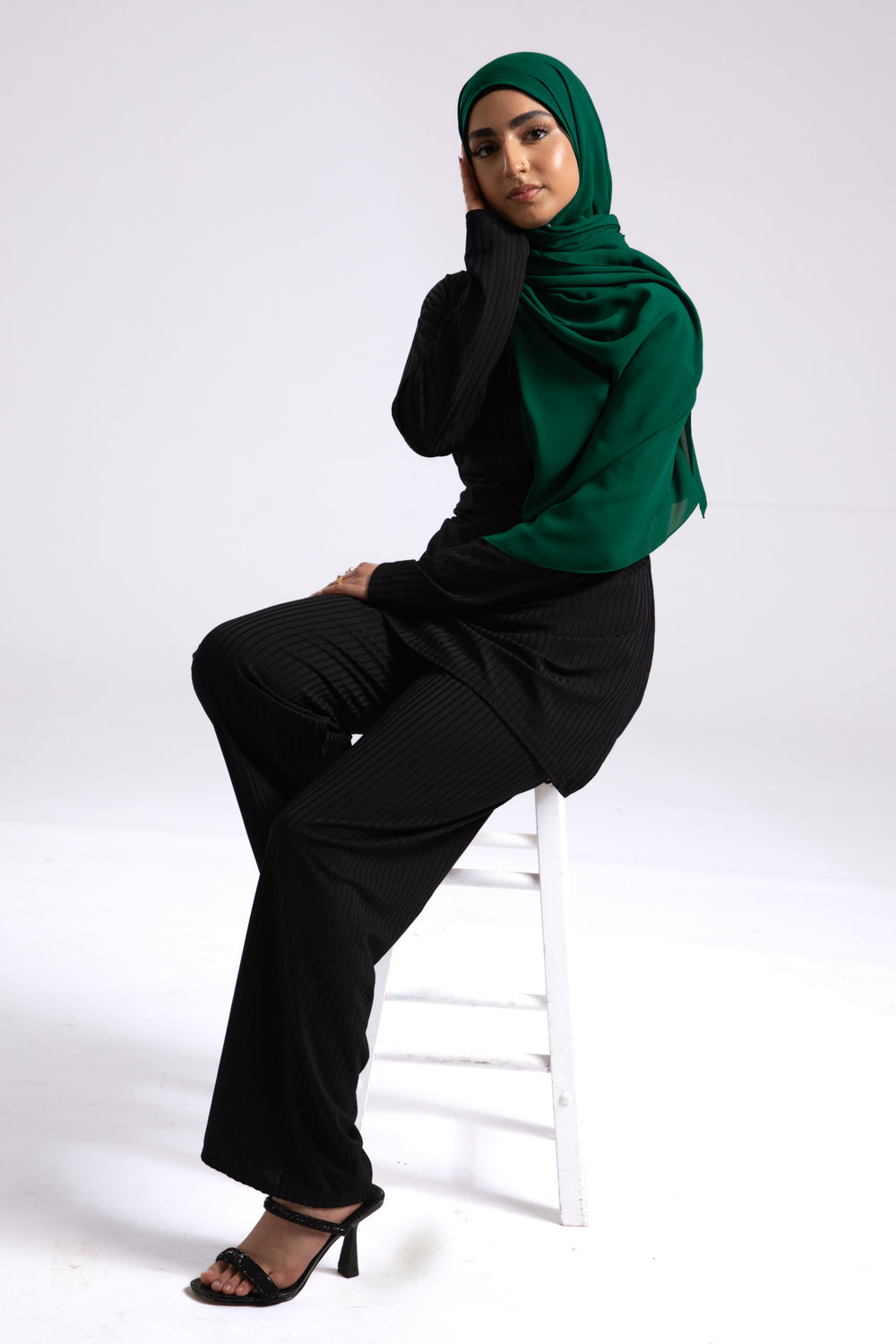 Green Soft Chiffon Hijab