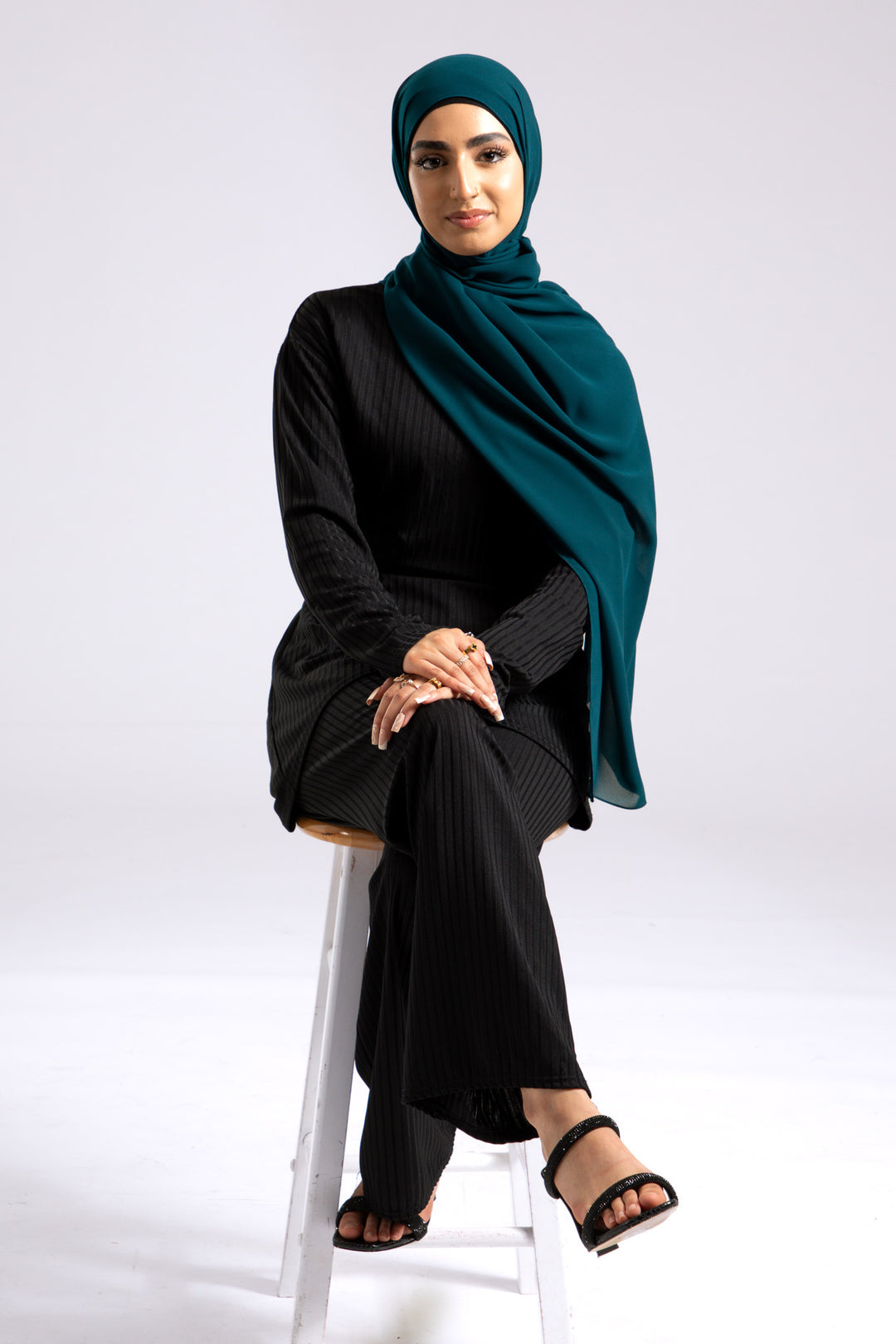 Turquoise Soft Chiffon Hijab