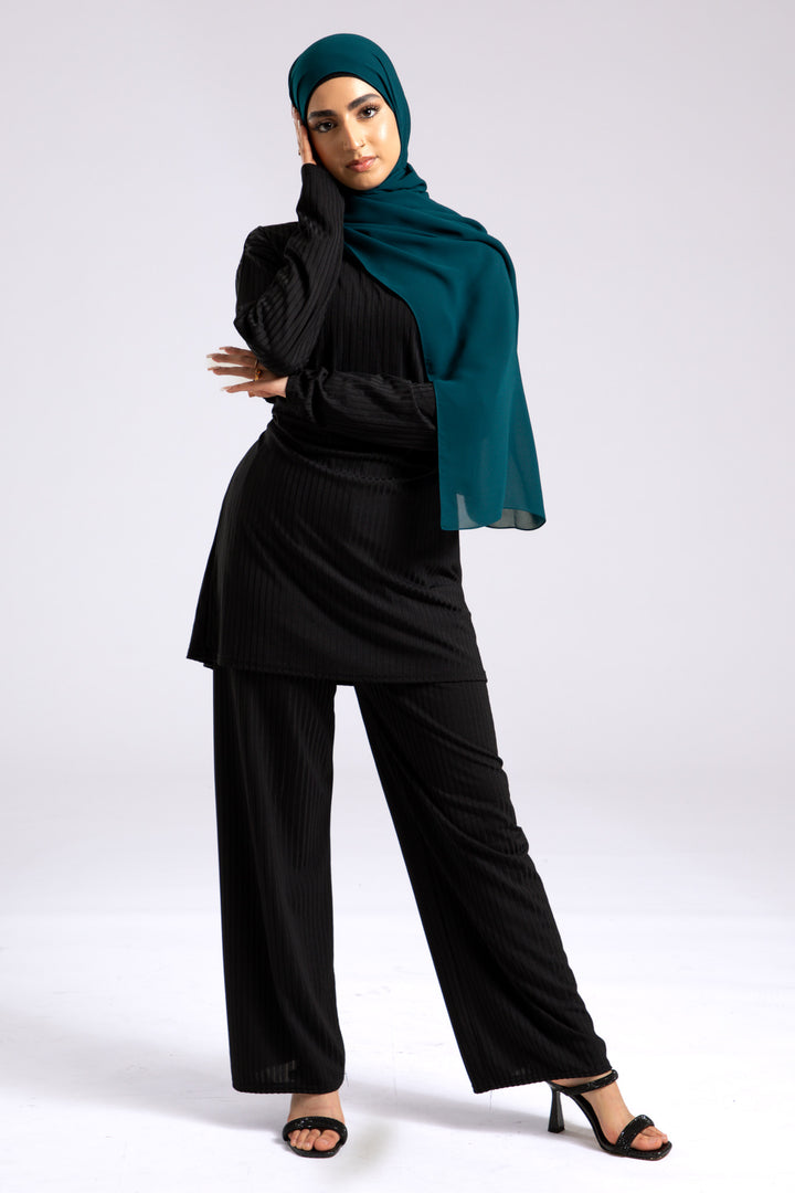 Turquoise Soft Chiffon Hijab