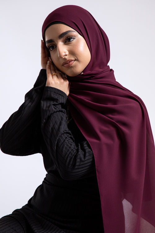 Soft Chiffon Hijab - Mulberry