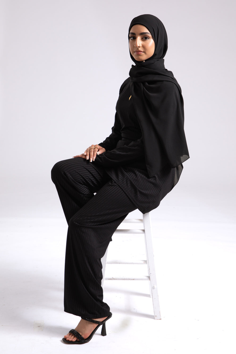Black Soft Chiffon Hijab