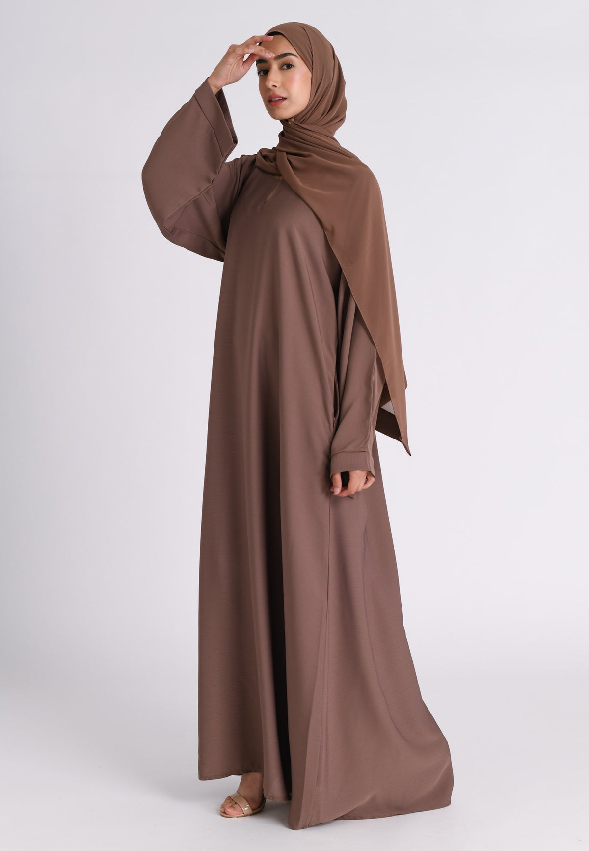 Dusty Mink Abaya with Pockets