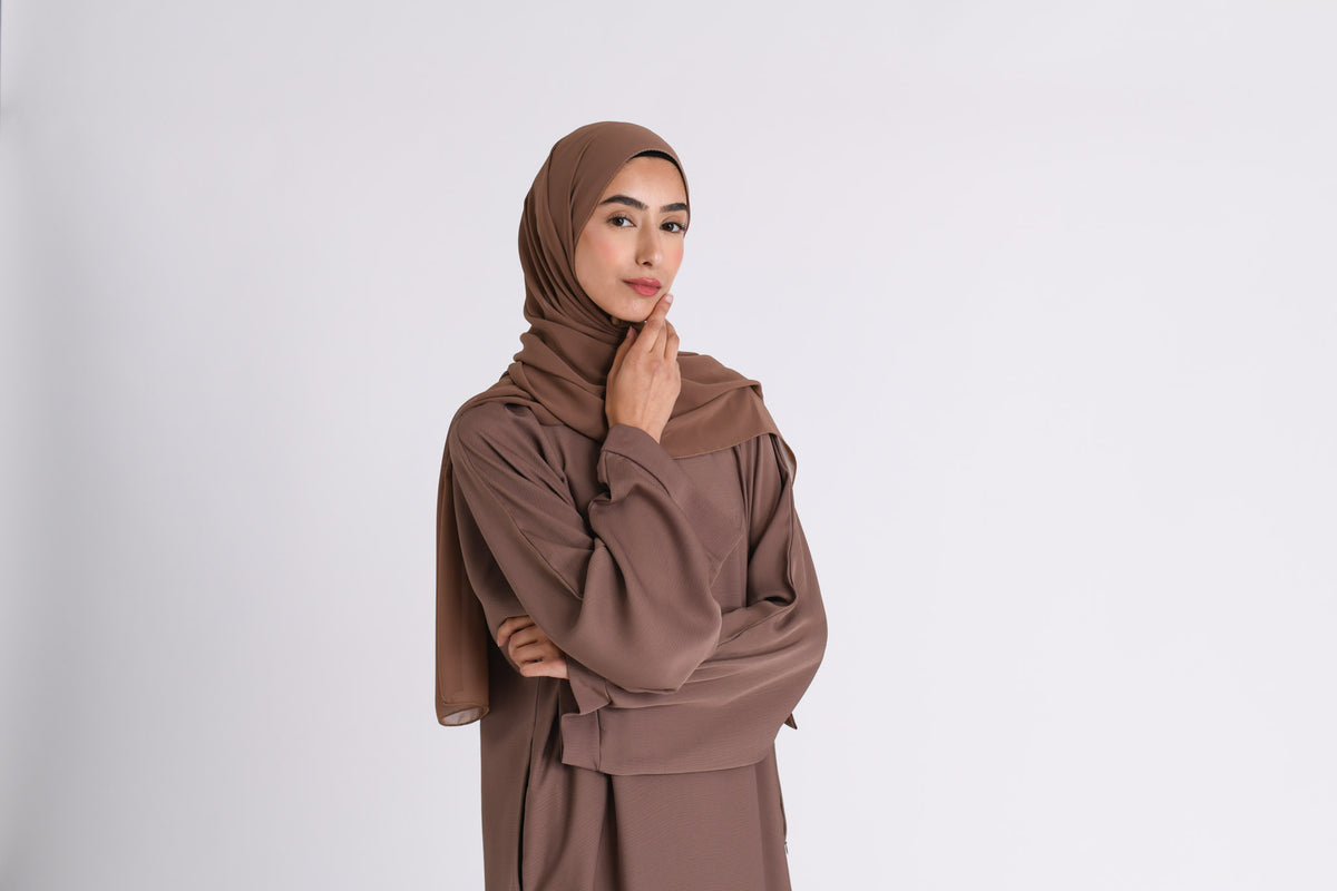 Dusty Mink Abaya with Pockets