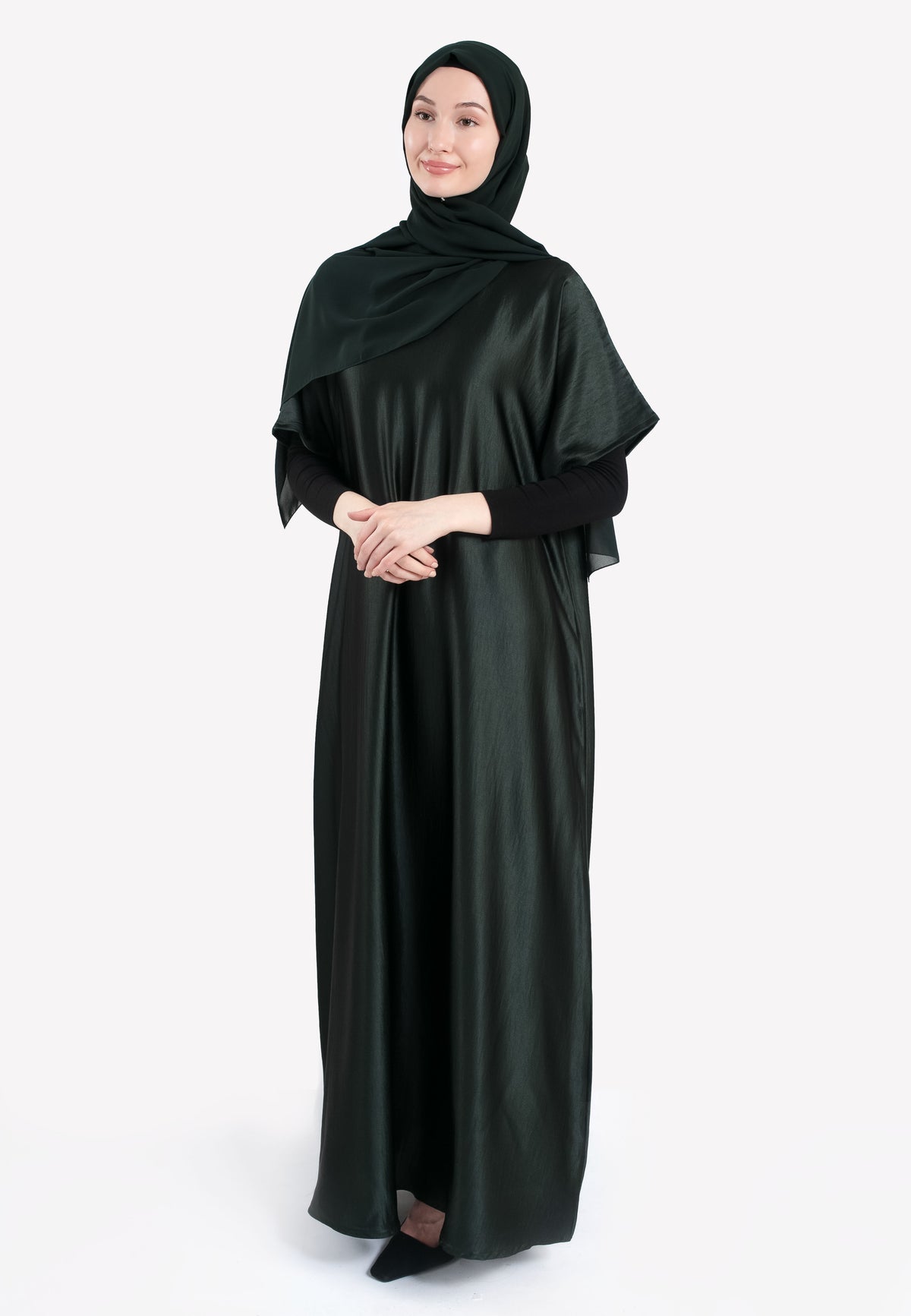 Emerald Crepe Satin Inner Dress