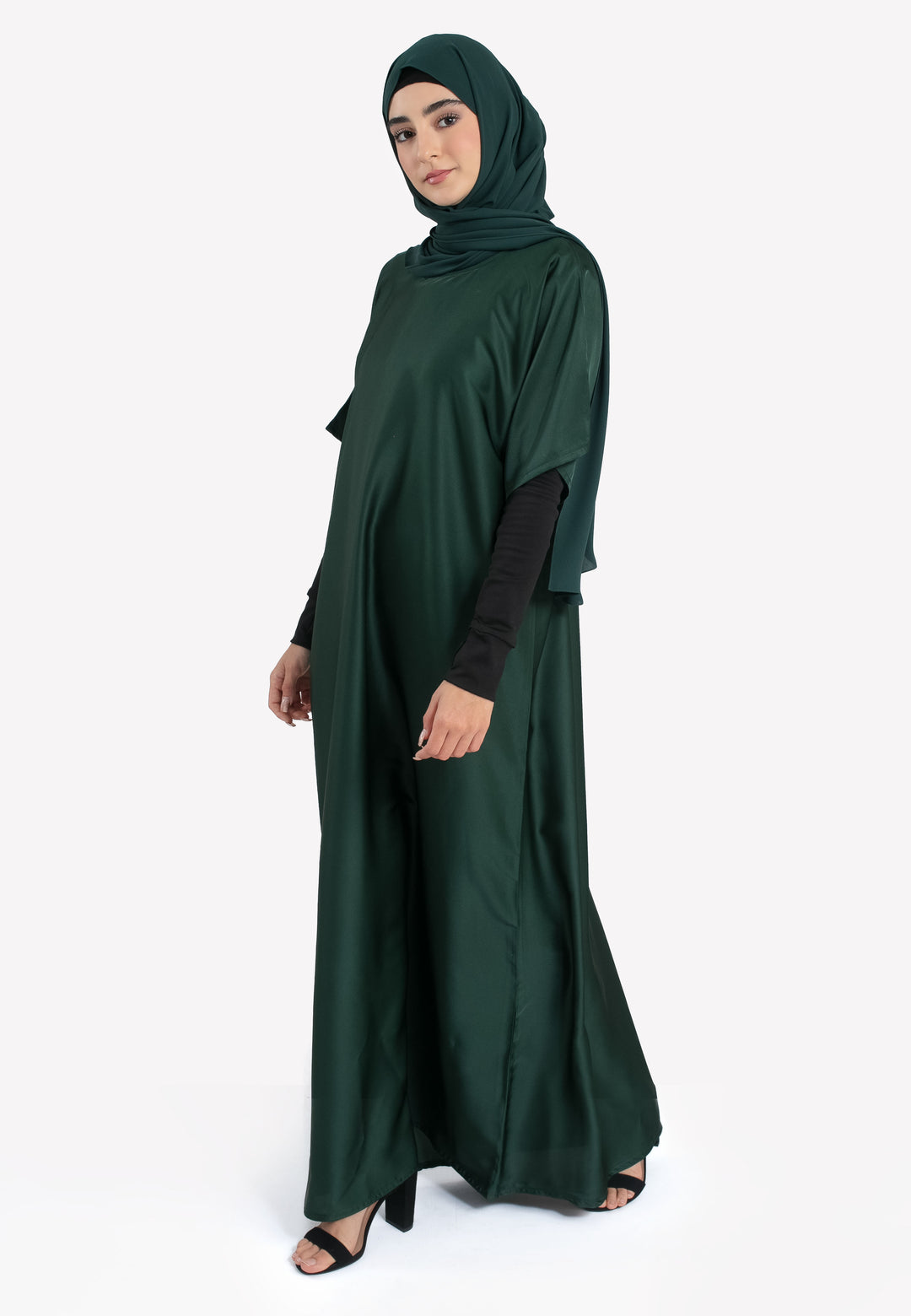Satin Inner Slip Dress - Emerald 52 Satin Inner Slip Dress - Emerald 52
