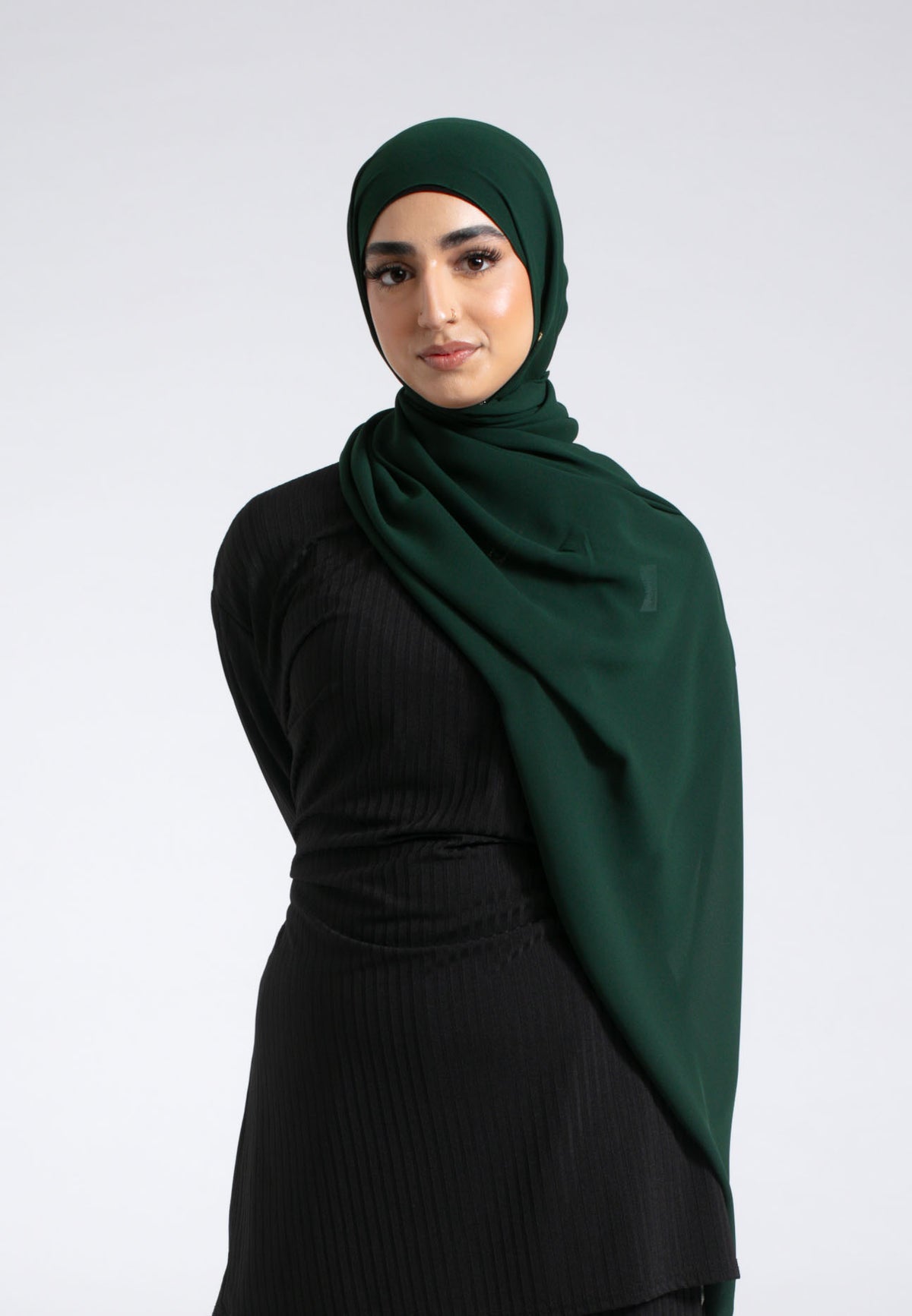 Emerald Green Soft Chiffon Hijab