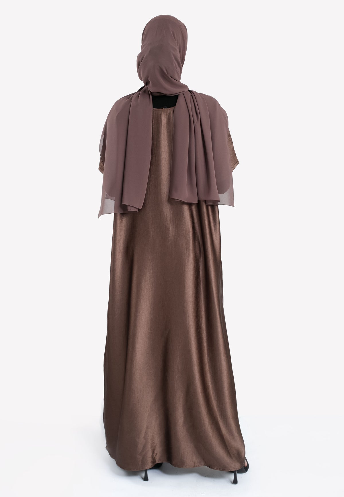 Espresso Crepe Satin Inner Dress