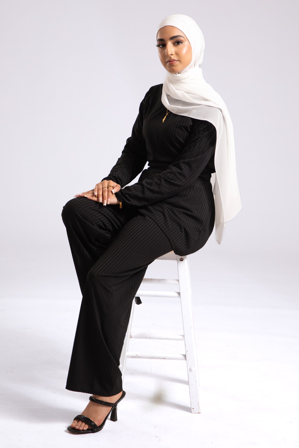 White Crepe Chiffon Hijab